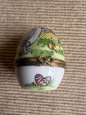 Limoges Vintage Easter Egg Trinket Box